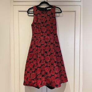 Alice + Olivia | Rose Jacquard Sleeveless Midi Dress (Size 4)